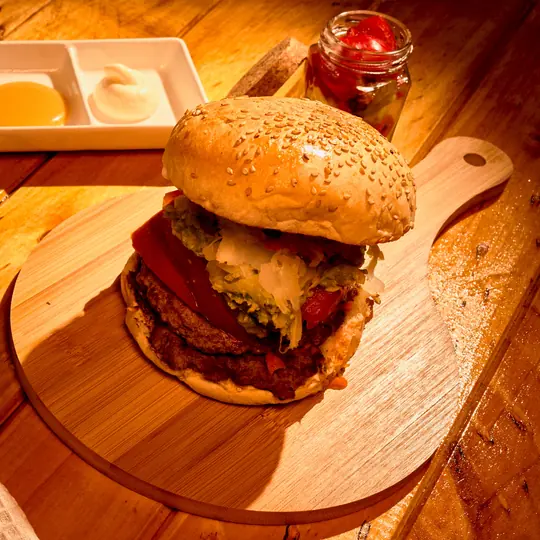 Hamburguesa doble con queso