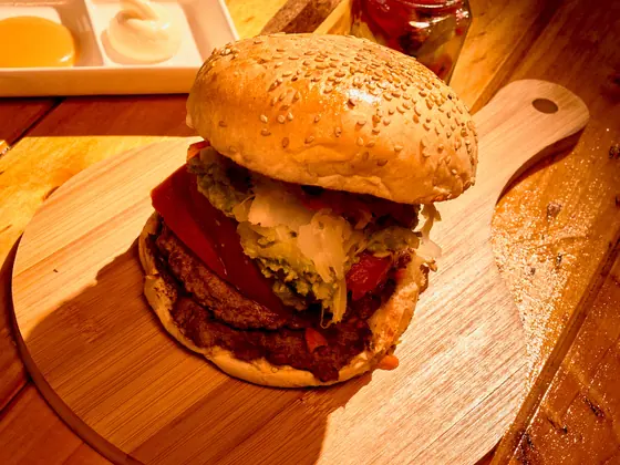 Hamburguesa doble con queso